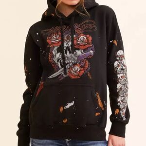 NWOT Grease Mob Hooded Sweatshirt by Affliction
